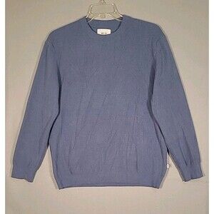 NN07 Danny Lightweight Sweater Mens L Blue Pullover Ribbed Soft Touch Sweatshirt